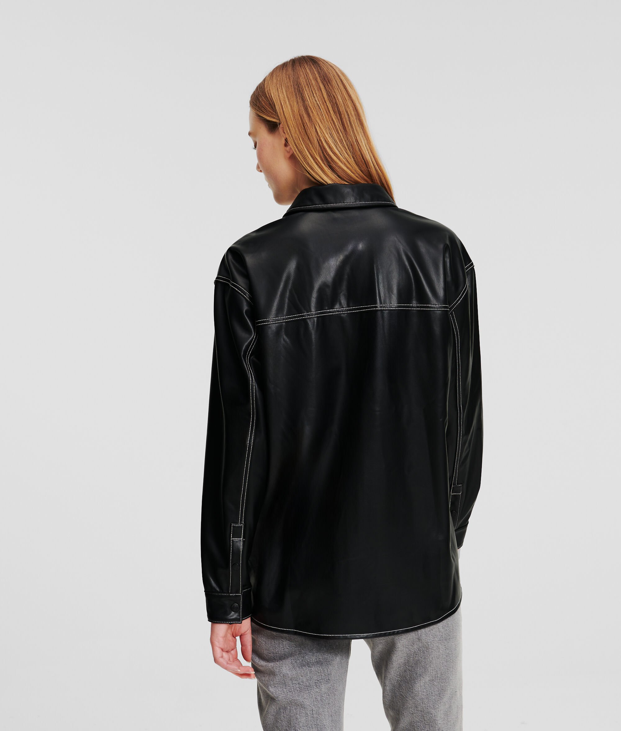 (image for) Intelligent KLJ FAUX-LEATHER OVERSHIRT